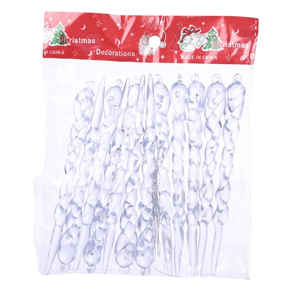 Picture of Haobei Christmas Celebration Supplies Creative Transparent Ice Bar Pendant New Christmas Tree Decoration Thread Pendant Tree Pendant