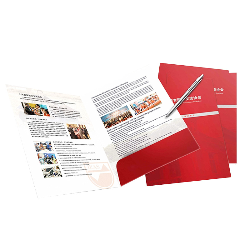 Picture of Thickened Folding Envelope Custom Coated Paper Exhibition Poster Single Page Insert Corporate Contract Room Card Clip Page Printing