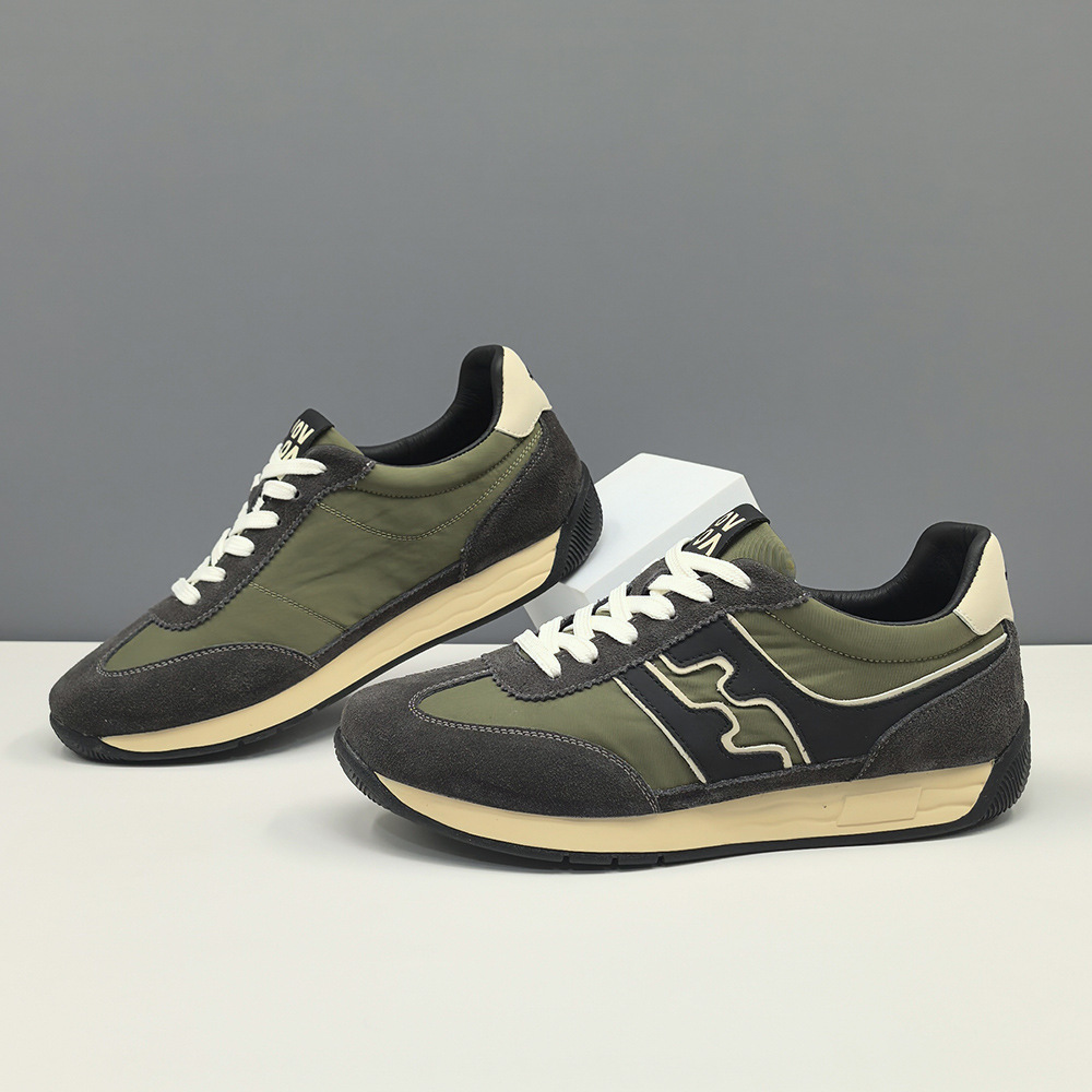 Men's Spring and Summer Breathable Casual Shoes Genuine Leather All-match European Station Men's Shoes High-end Men's sneaker Niche Trendy Shoes for Men