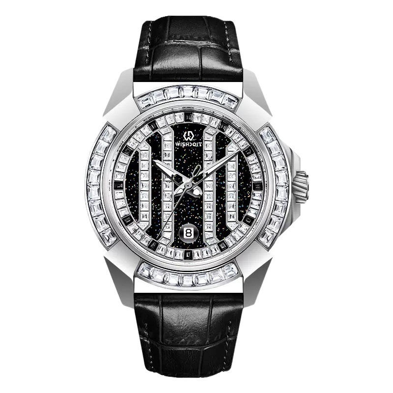 Foreign trade new large dial fashion full diamond mechanical watch belt high-end brand men's watches pure machinery