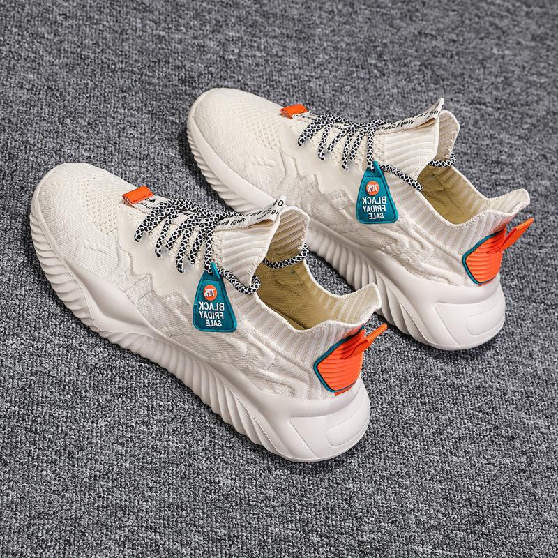 Picture of 2025 Spring and Summer Men's Shoes Korean Style Fashion Casual Shoes Low-Top Easiest for Match Slip-On Fly Knitted Breathable Men's Sports Shoes