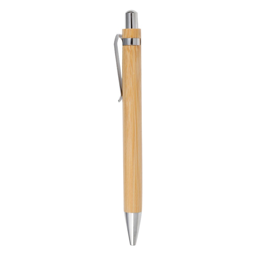 Spot bamboo vintage ballpoint pen writing office advertising pen fashion press black oil pen bamboo pen