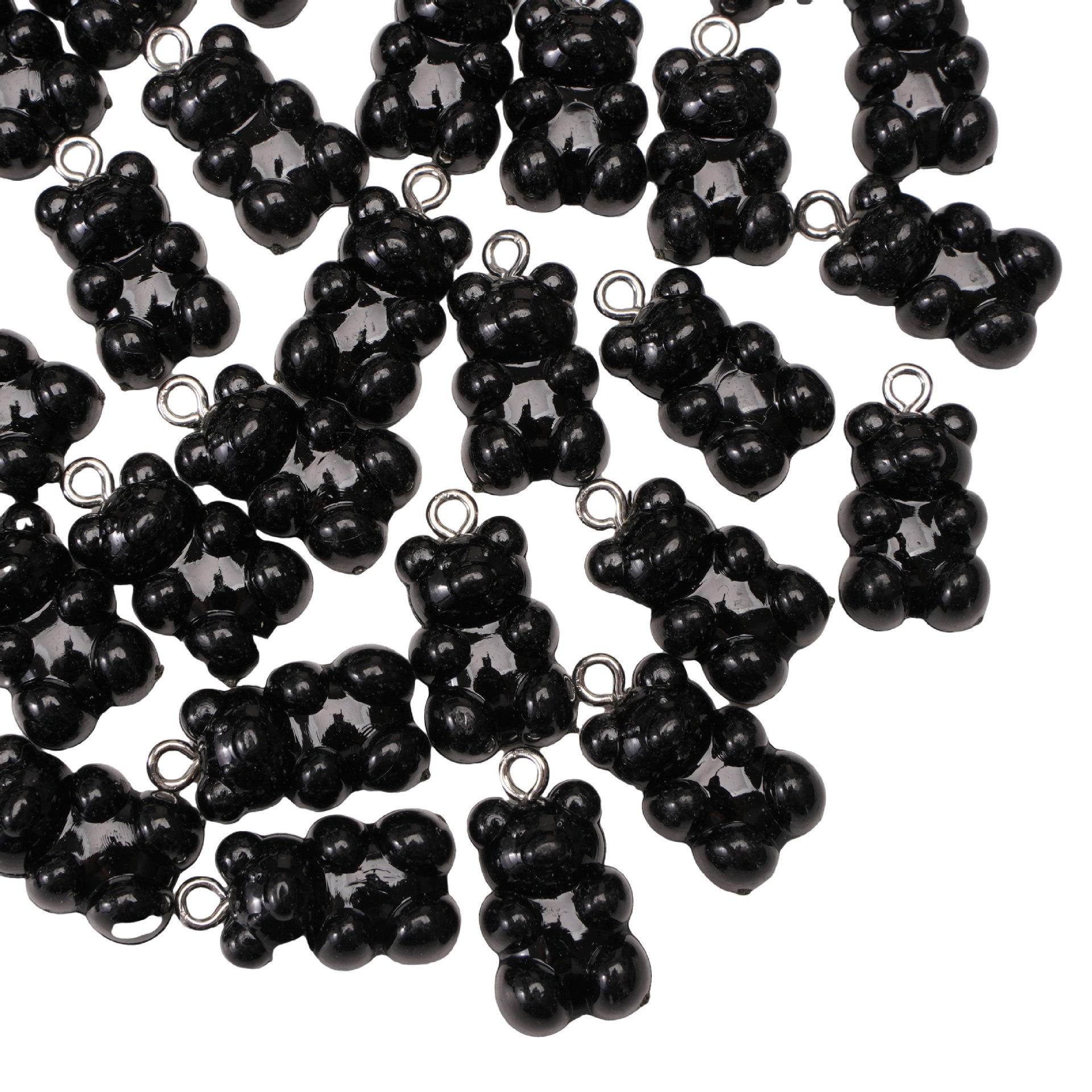 Picture of Transparent Candy Color Resin Bear Accessories Handmade DIY Homemade Bracelet Earrings Jewelry Keychain Pendant Material