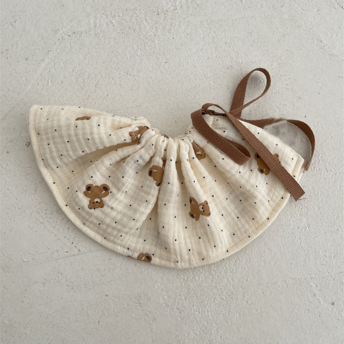 Picture of Newborn baby 4 layers cotton yarn saliva towel gauze bib tether baby saliva towel anti-spitting bib