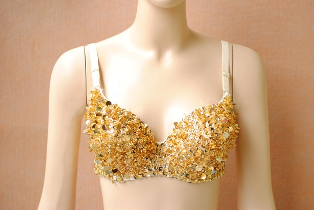 Picture of A variety of nightclub sexy sequined colored diamond rivet rhinestone bra shorts pole dance bar DS watch performance bra