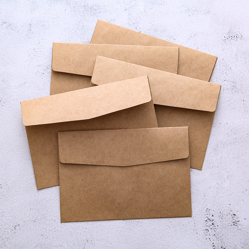 Picture of Japanese Grocery Black Envelope Letter Paper Kraft Minimalist Unprinted Artistic Postcard Love Letter Document Storage Bag Wholesale