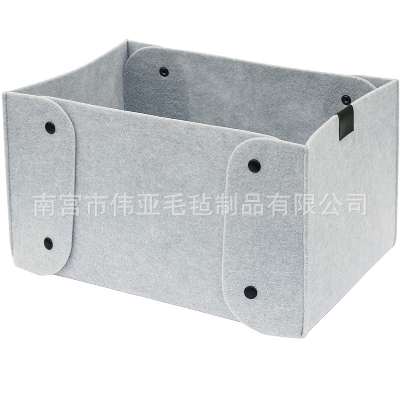 Cross-border large capacity felt storage box foldable sundries clothing toy storage basket diy felt basket