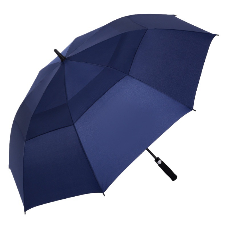 Customized umbrella 30-inch long handle golf double-layer breathable umbrella for two or three people extra large windproof automatic umbrella wholesale