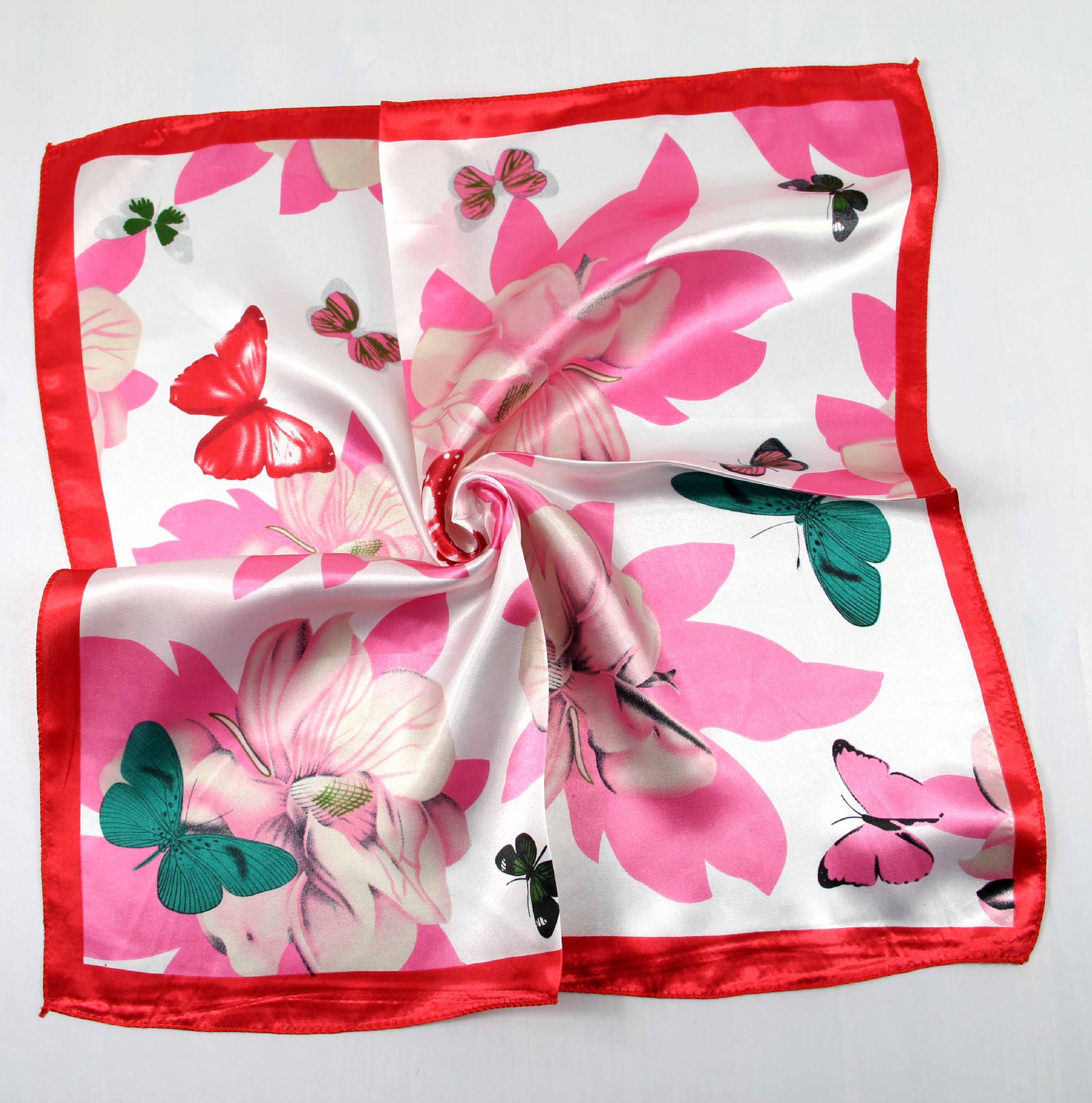 Picture of Korean Style New Autumn and Winter Small Silk Scarf Women's Imitation Silk Versatile Professional Small Square Scarf Manufacturer Wholesale Hangzhou Silk Scarf