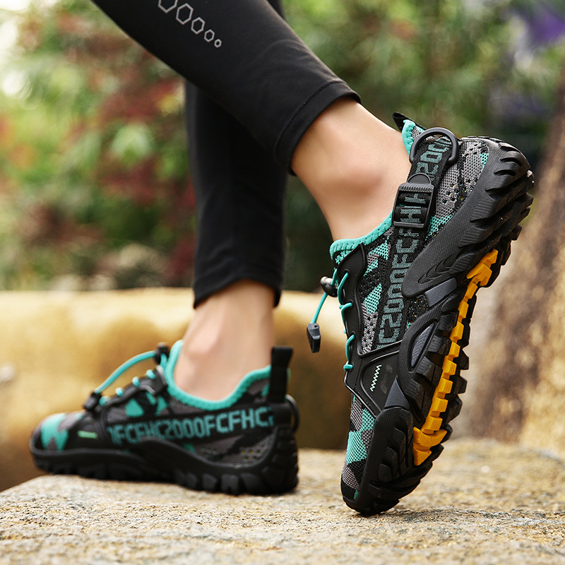 2025 New Cross-Border Large Size Outdoor Leisure Sports River Tracing Shoes, Lightweight, Breathable, Fashionable and Trendy Men's Hiking Shoes