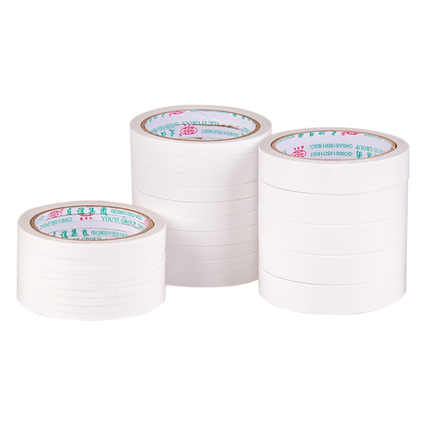 Double-Sided Tape 12m for Students, Craft Use, No Residue, Dust-Proof Packaging, Two-Sided Fixing Tape, High Adhesion, No Tear Marks