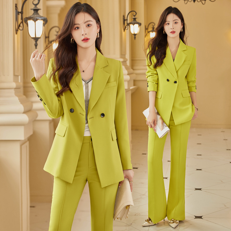 Picture of Orange Suit Jacket Women's Spring and Autumn 2025 New High-end Feeling Temperament Goddess Fan High-end Professional Suit suit