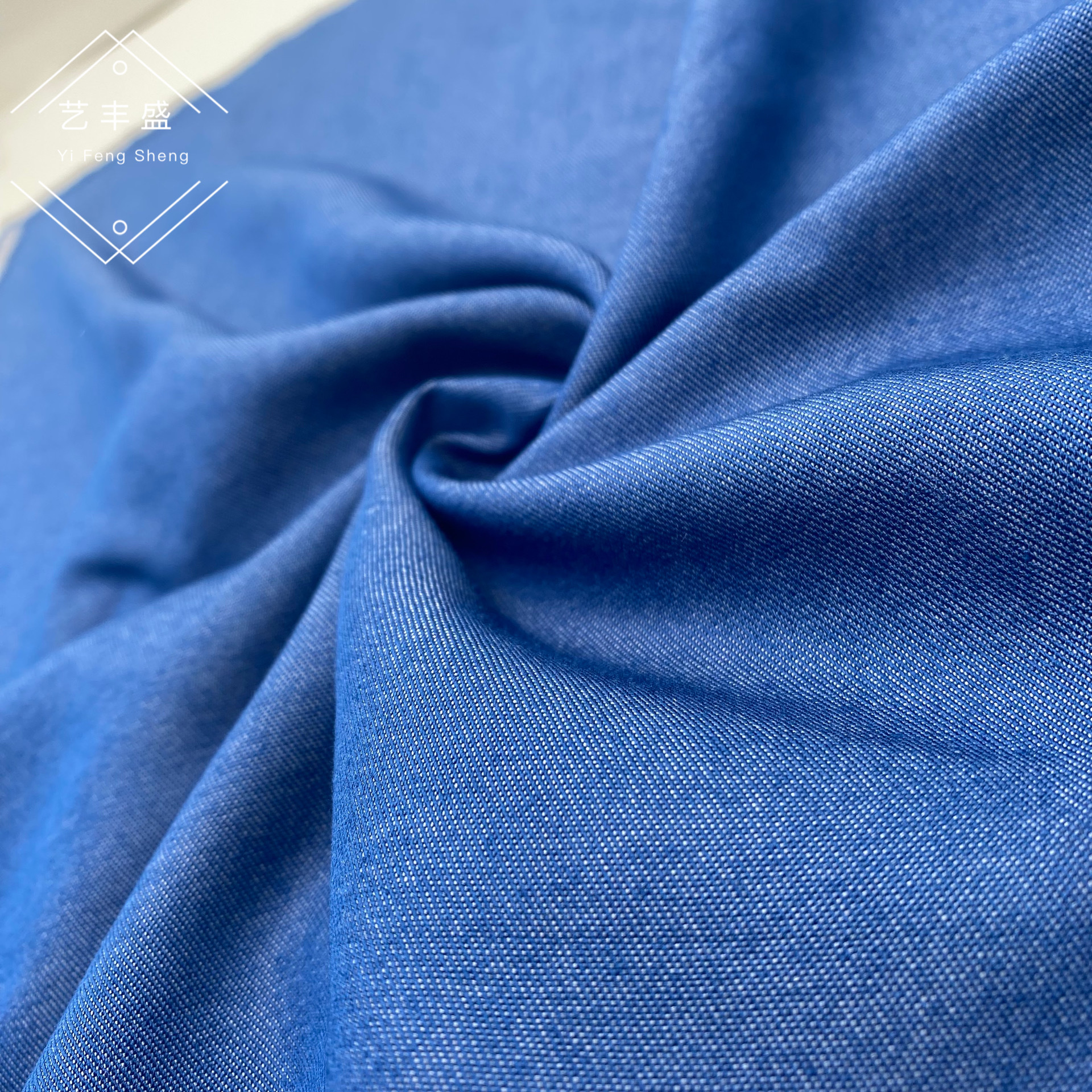 Picture of 3236 Wash-free Denim Spring and Summer New Imitation Tencel Denim Shirt dress Casual Pants Children's Wear Anti-mosquito Pants Fabric