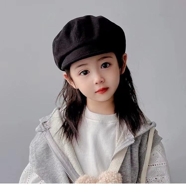Girls' Beret Spring and Autumn Children's Cap Girls' Western-style Travel Detective Cap Baby Newsboy Cap Trendy Forward Cap