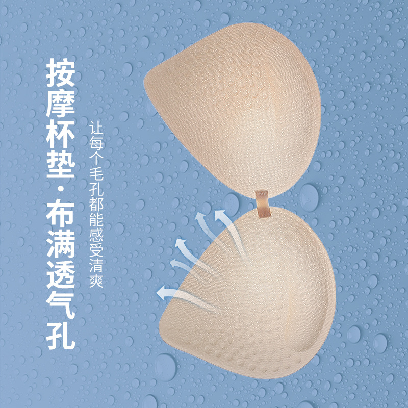 Picture of 2023 Summer Ultra-thin Ice Silk Seamless Underwear Women's Thin Breathable Large Chest Small Sling Sleeping Bra