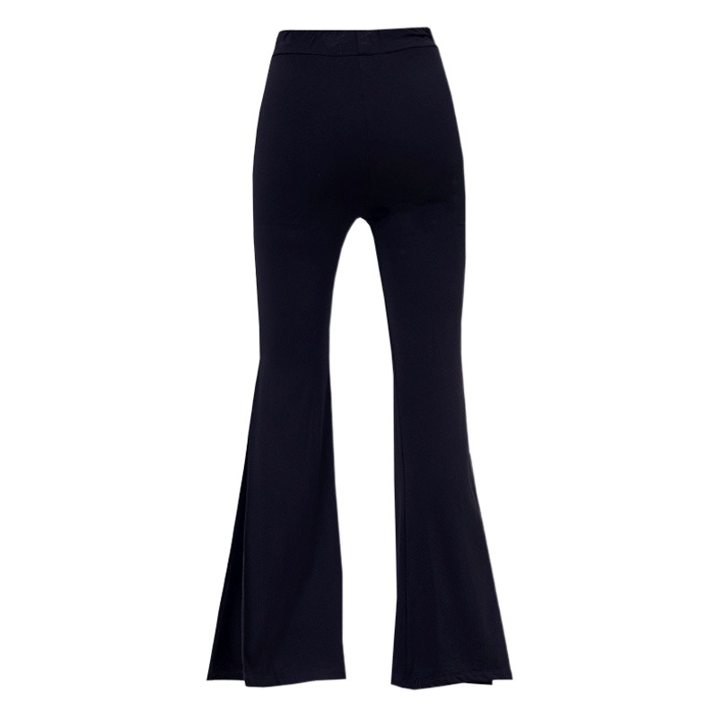 Dance Training Outfit for Female Models: Latin Long Pants with Slits, Flared Pants for Stage Performance