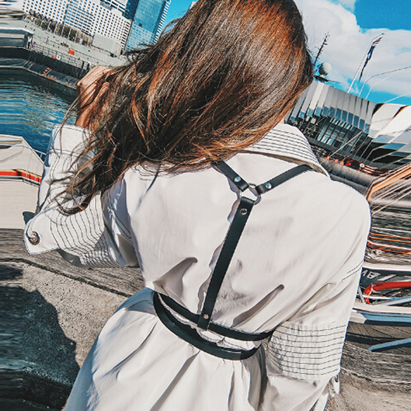 Picture of Cross-border two-color optional sexy matching casual leather waist decoration binding belt personalized sling strap + belt integrated