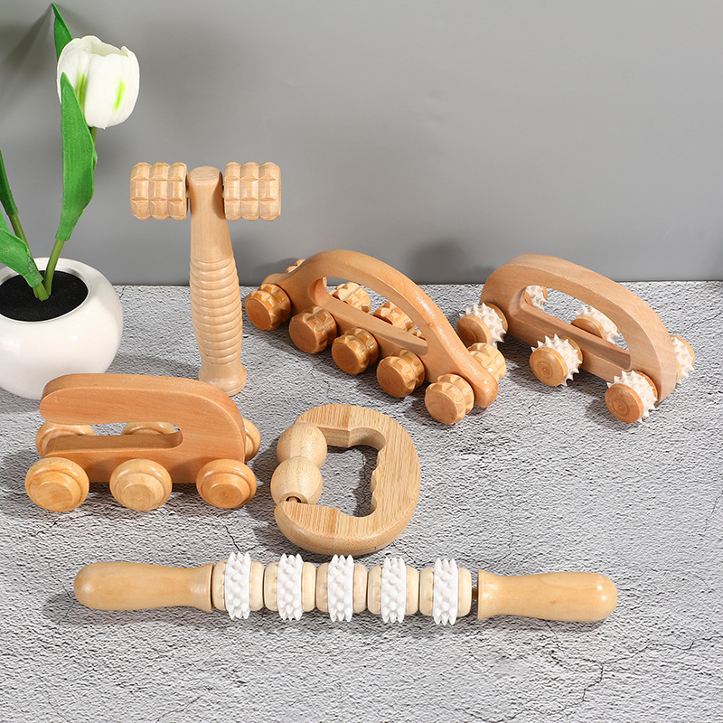 Picture of Wooden Massager suit Mother's Day Gift Handheld Labor-saving Convenient Simple and Practical Meridian Massage Artifact