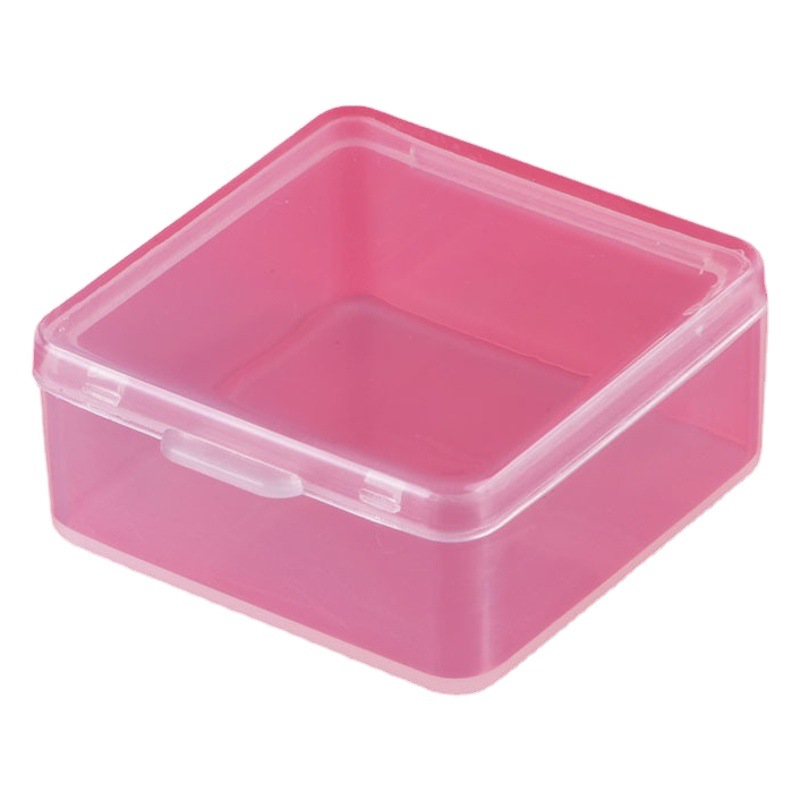 Square transparent packing box storage box parts accessories sample box fish hook anti-noise earplugs box pp flip