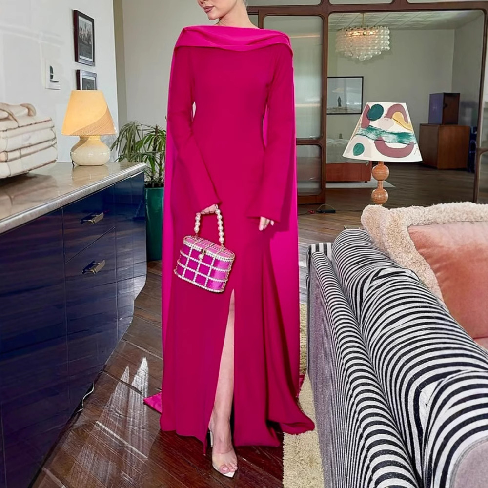 Picture of 2025 Spring Cross-border Europe, America and the Middle East Foreign Trade Women's Clothing Independent Station Amazon Sexy Hip Shawl Strap Evening Dress