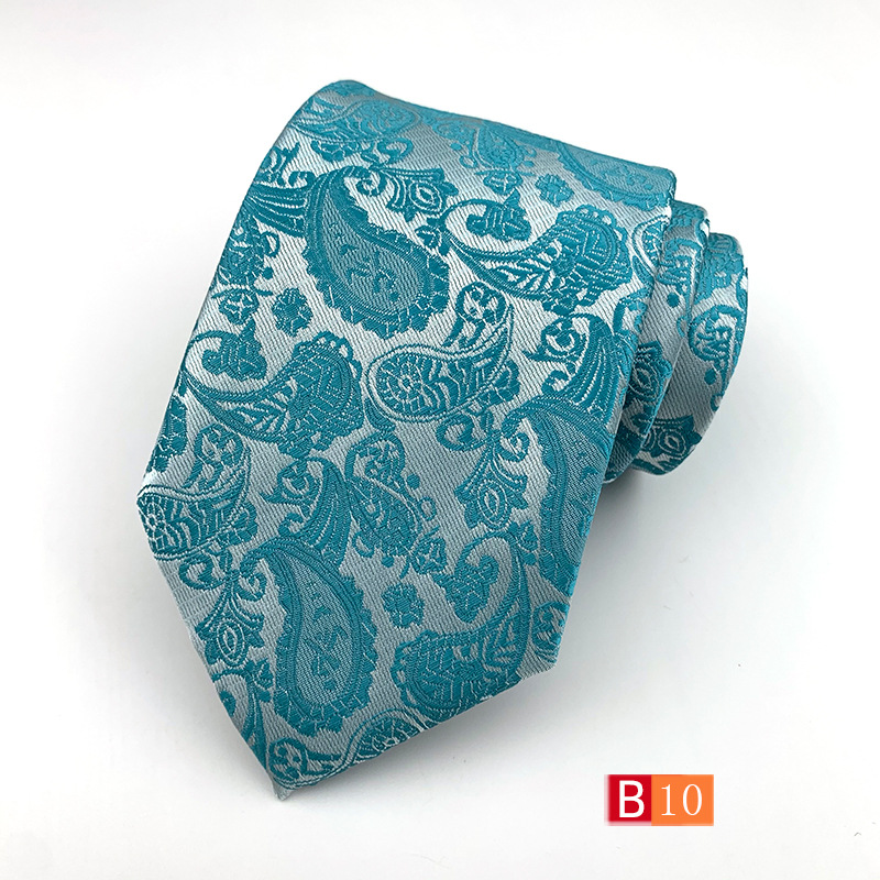Picture of Tie Men's Polyester Jacquard Fabric Tie Cashew Flower Paisley 18 Color Men's Tie Factory Wholesale