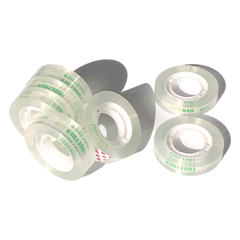 Transparent yellow stationery small tape 0.8cm width student office supplies floral wrong tape whole box wholesale