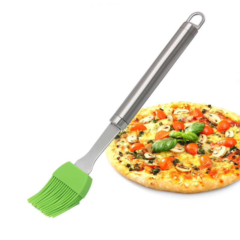 Picture of Stainless Steel Handle Silicone Sweep Brush High Temperature Resistant Barbecue Brush DIY Cake Tools Silicone Barbecue Oil Brush