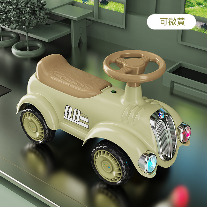 Picture of Children's scooter four-wheel balance car children's bicycle scooter retro children's toy car music Light