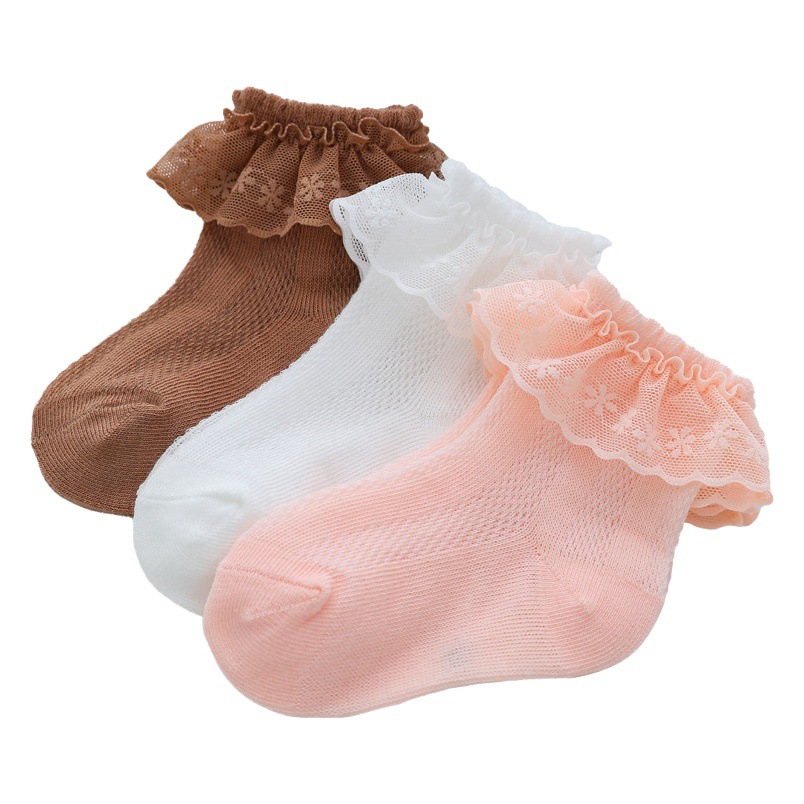 Girls' socks summer Western style children's lace socks baby baby Princess socks white little girl dance socks