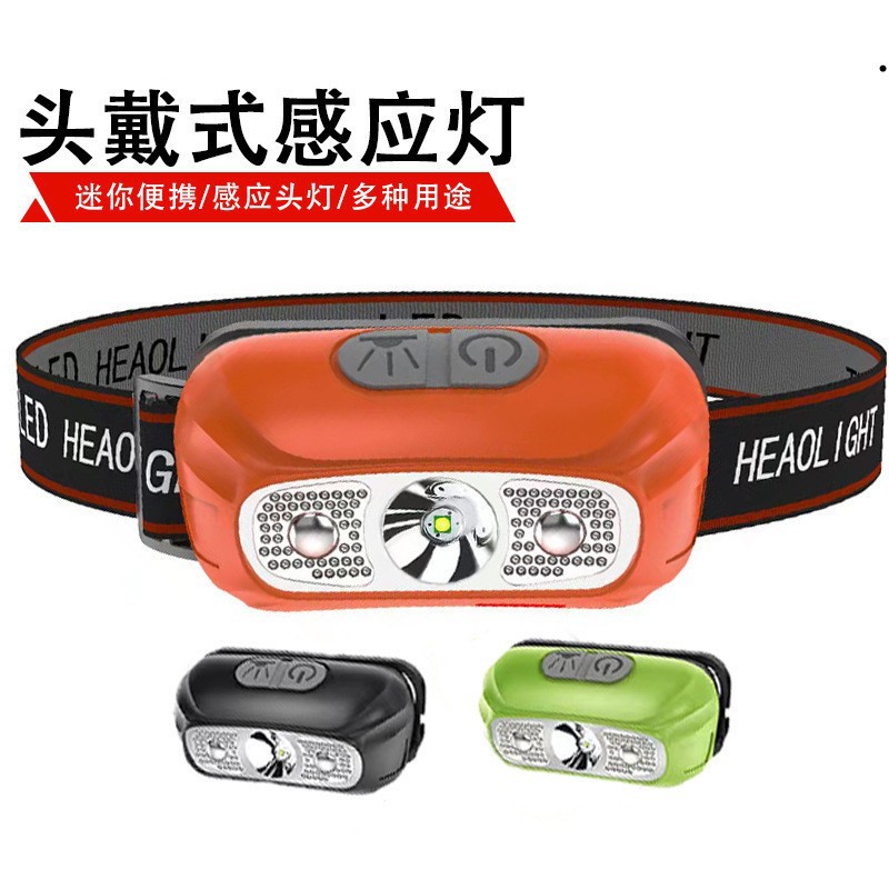 Strong light head-mounted flashlight wholesale outdoor multi-functional led cross-border miner's lamp fishing mini induction headlight