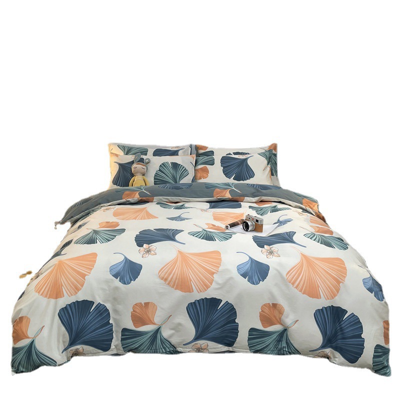 Picture of Nantong bed four-piece cotton sheet Nordic style 100 cotton four-piece set three-piece set Wholesale