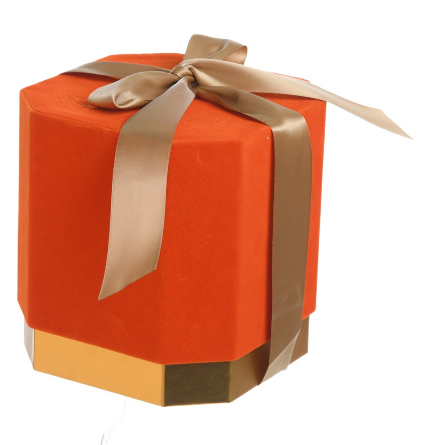 Chinese-Style Wedding Gift Box, Octagonal Velvet Candy Box, Gift Packaging Box, Festive