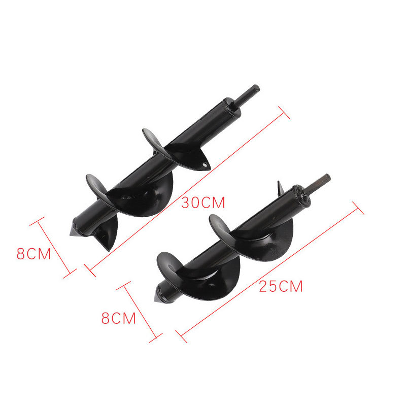 Picture of Factory Garden Garden Soil Loosening Lilac Flower Twist Drill Digging Planting Tool Alloy Ground Drill Spiral Drill Bit Accessories