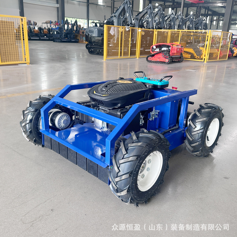 small household remote control lawn mower slope embankment intelligent lawn mower 4 stroke wheeled orchard weeder