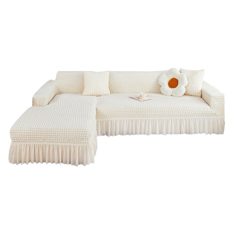 Nordic Seersucker Lace Sofa Cover Cloth for Imperial Concubine Living Room Combination Sofa Cover All-inclusive Non-slip Four Seasons Universal