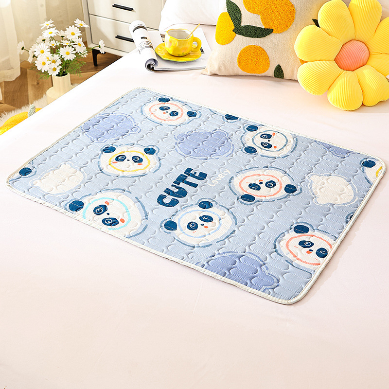 Comfortable Breathable Korean-style Cartoon Diaphragm Pad for Student Dormitory Anti-side Leakage Auntie Mat for Bedridden Elderly Non-slip Bed Mat