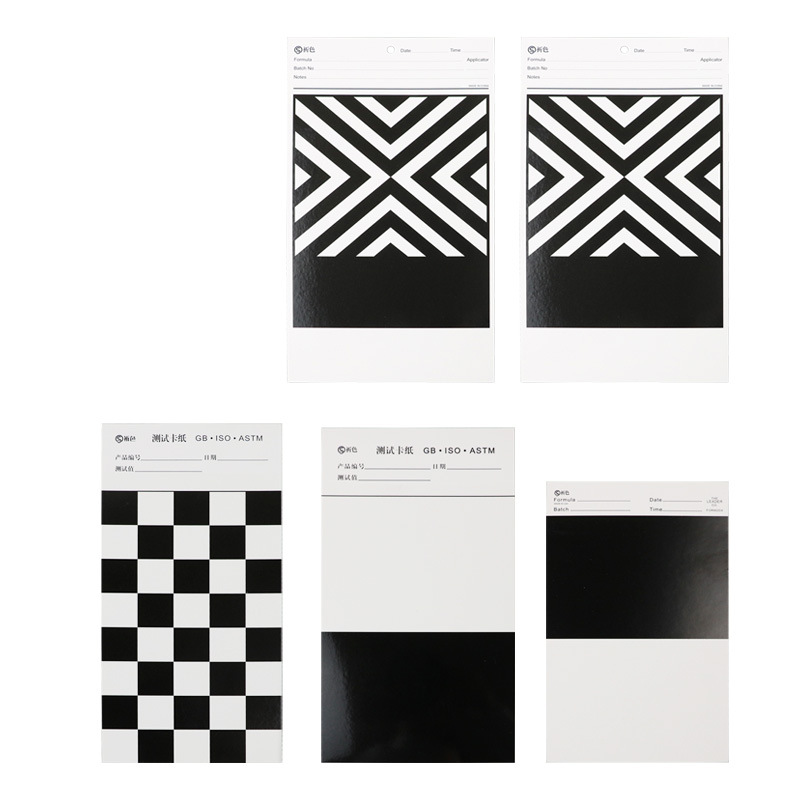 Picture of Measure the covering power by multiplying the covering power of cardboard black and white paper covering power paper black and white paper coating covering paper 1#2#3#4#5#