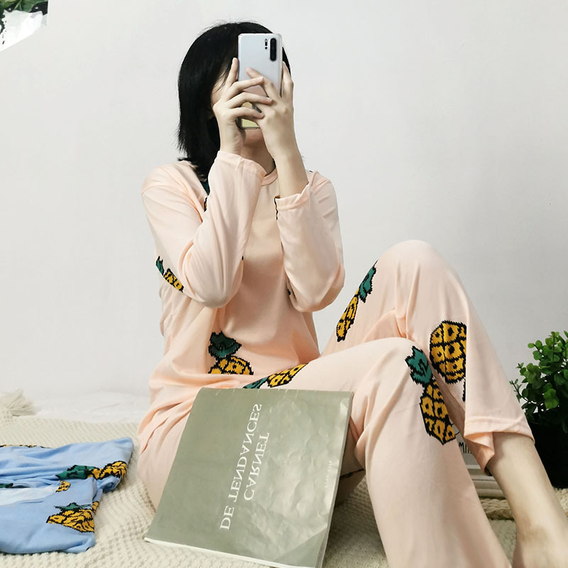 A generation of pajamas women's spring and autumn long sleeve pastoral style sweet leisure student dormitory thin home clothes suit