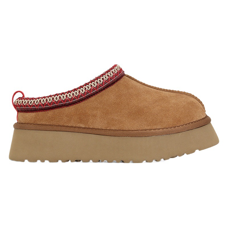 Xd3 Huidong Yixinda Genuine Leather Fleece-Lined Thickeneded Low-Cut Cotton Shoes Furry Thick-Soled Warm Snow Boots for Women Winter