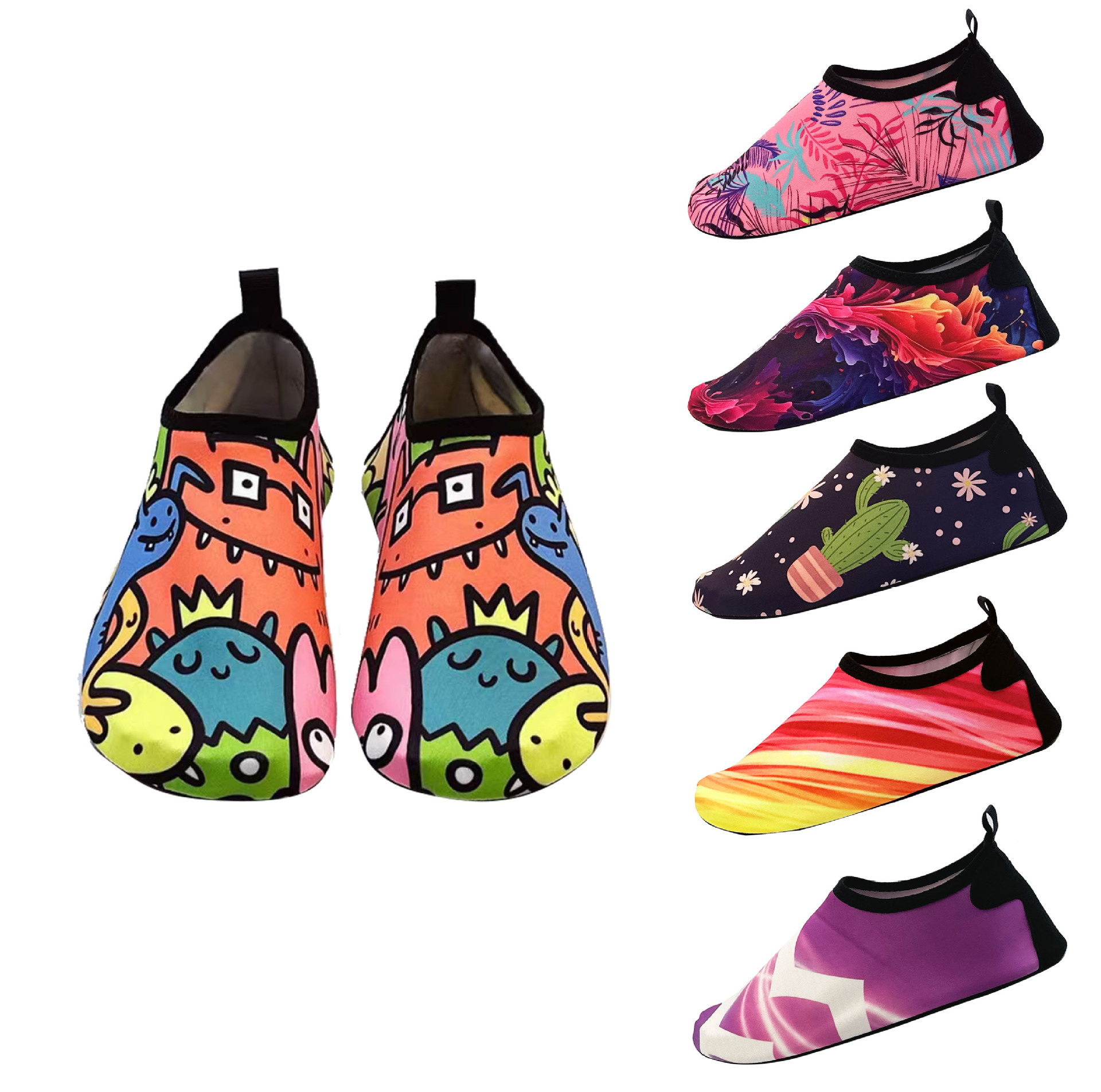 Cross-border New Women's Beach Shoes Non-slip Soft Sole Outdoor Wading Shoes Indoor Fitness Shoes Floor Socks Yoga Shoes