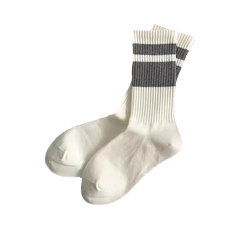 Zhuji autumn and winter long socks men's ins All-match White trendy thickened sweat-absorbent deodorant mid-length basketball socks