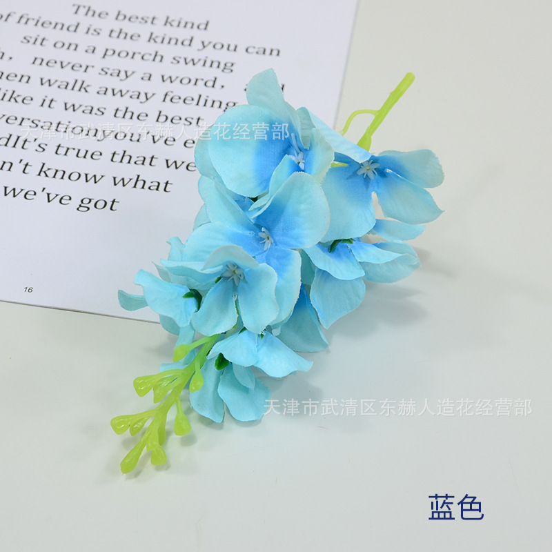 Picture of Simulated Flower Hyacinth Flower String Artificial Flower Restaurant Bar Decoration Shooting Props Scene Layout Violet Flowers
