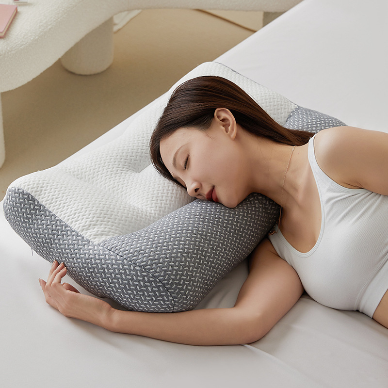 Picture of Cervical Spine Pillow Japanese Orthopedic Anti-Traction Pillow Cervical Spine Pillow Core Sleep Aid Pillow Home Student Pair of Pillows