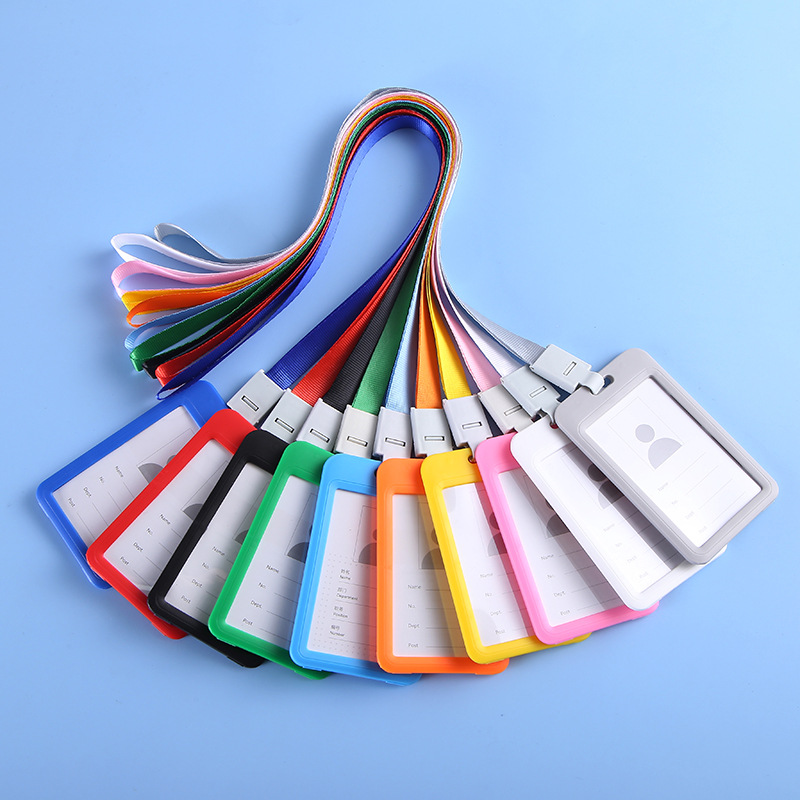 Picture of Card Holder Work Badge Double-Sided Badge Lanyard Exhibition Badge Work Badge Bus Access Control Factory Badge Employee Tag