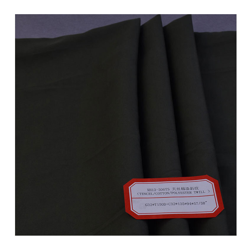 Spot stock Tencel polyester cotton twill ts Tencel fabric polyester cotton fabric Tencel skirt set