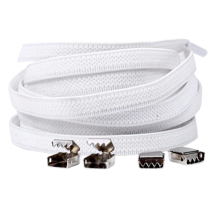 Wholesale tie-free shoelaces tie-free elastic shoelaces stretch lazy shoelaces buckle fashion color flat shoelaces in stock