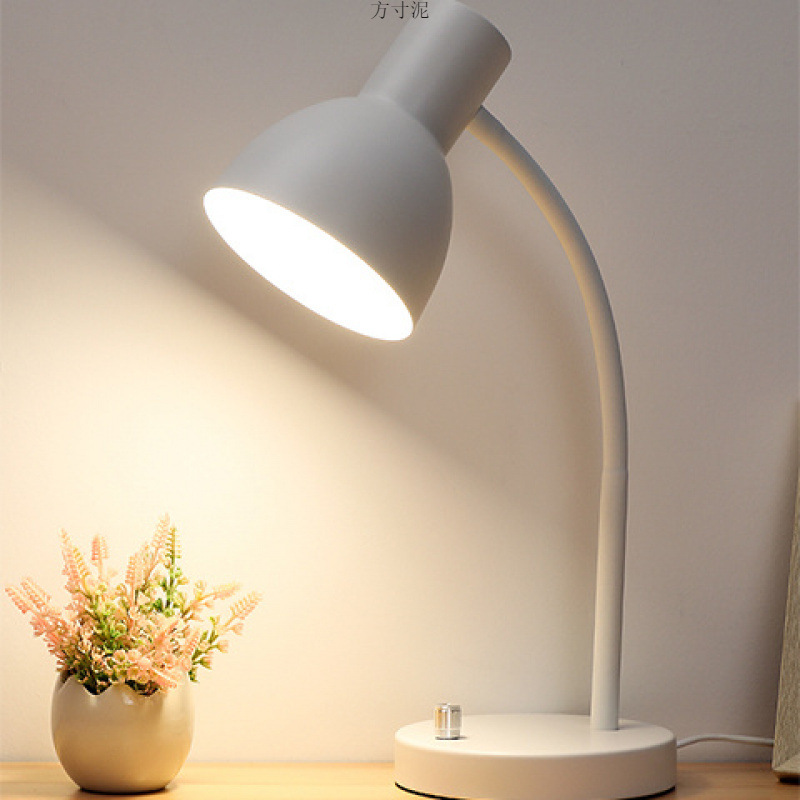 Plug-In Desk Lamp Learning Lighting Reading Universal Curved Anti-Blue Light Desk Lamp Adjustable Brightness Factory One Piece Wholesale