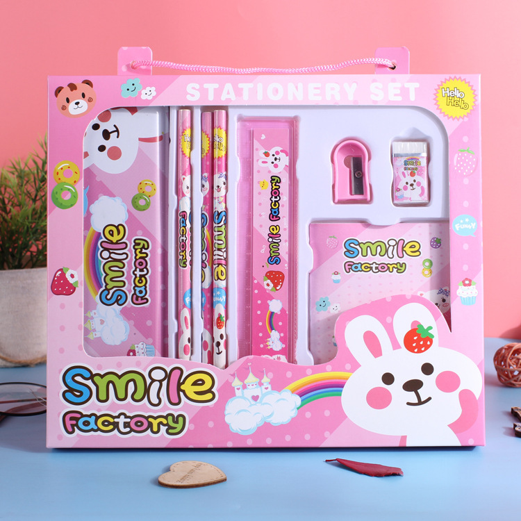Picture of Creative New Stationery Gift Box 8899 Set Student Prize Satchel 9-Piece Combination Gift Wholesale Set