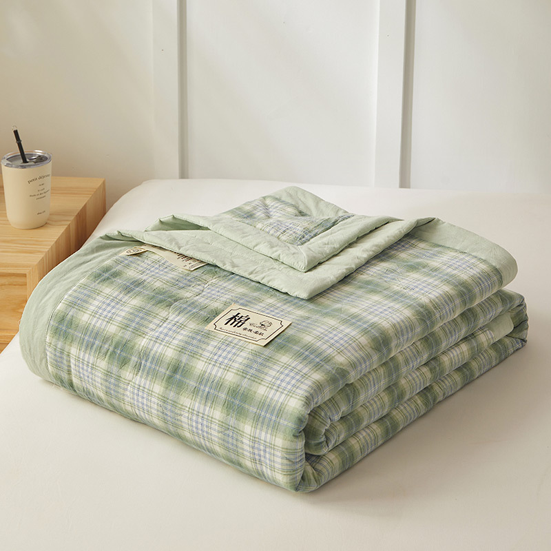 Picture of Class a Unprinted Style Cotton Quilt Pure Cotton Air-Conditioning Quilt Washable Student Summer Quilt Summer Cool Quilt Gift Thin Quilt