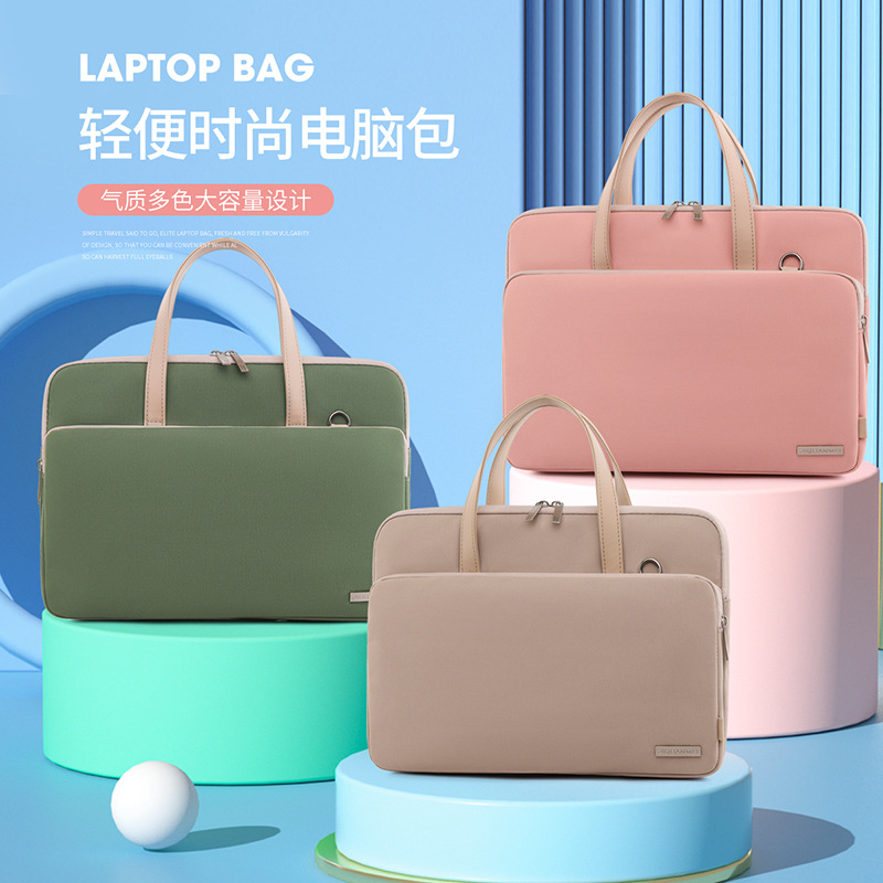 Picture of 2024 new laptop bag shoulder handbag 13/14/15 inch women's simple fresh messenger bag